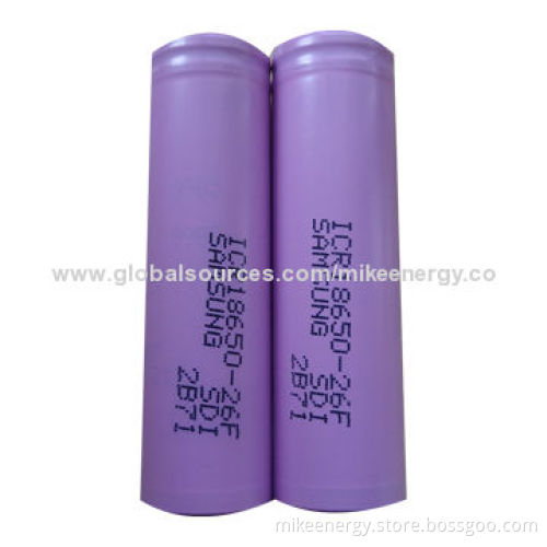 Li-ion Battery Cells with 3.7V Nominal Voltage and 2,600mAh CapacityNew